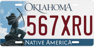 OK license plate 567XRU