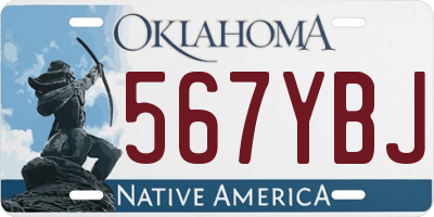 OK license plate 567YBJ