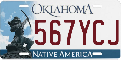 OK license plate 567YCJ