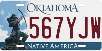 OK license plate 567YJW