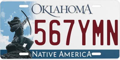 OK license plate 567YMN