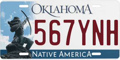 OK license plate 567YNH