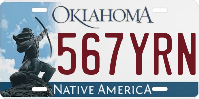 OK license plate 567YRN