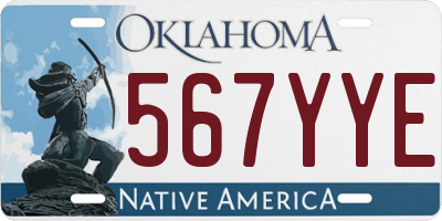OK license plate 567YYE