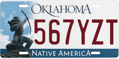 OK license plate 567YZT