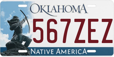 OK license plate 567ZEZ