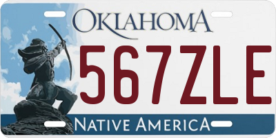 OK license plate 567ZLE