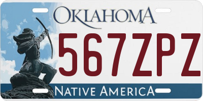 OK license plate 567ZPZ