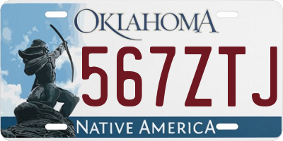 OK license plate 567ZTJ