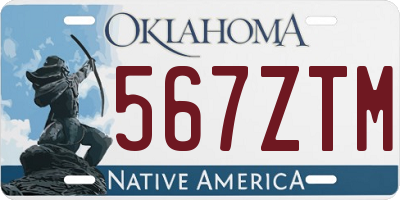 OK license plate 567ZTM