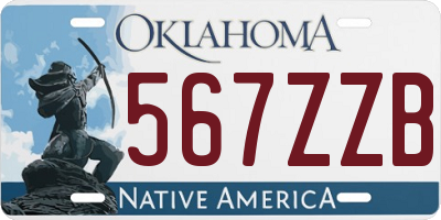 OK license plate 567ZZB