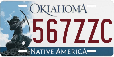 OK license plate 567ZZC