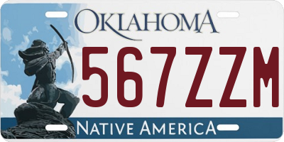 OK license plate 567ZZM