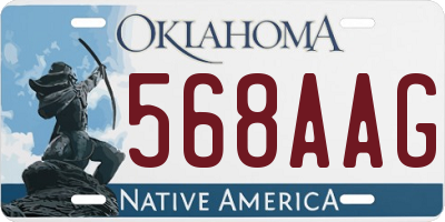 OK license plate 568AAG