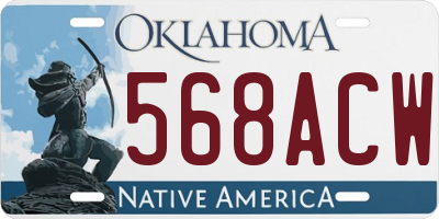 OK license plate 568ACW