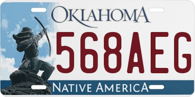 OK license plate 568AEG