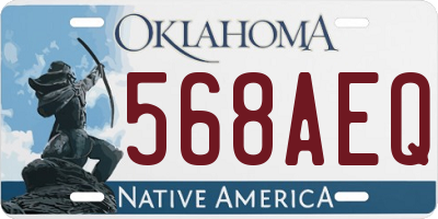OK license plate 568AEQ