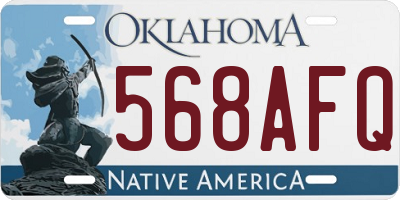 OK license plate 568AFQ