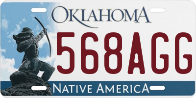 OK license plate 568AGG