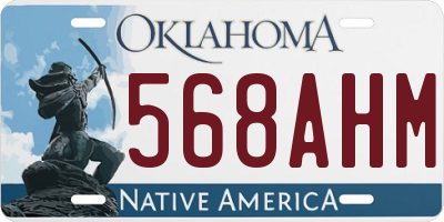 OK license plate 568AHM