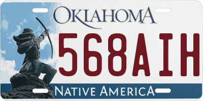 OK license plate 568AIH