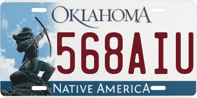OK license plate 568AIU