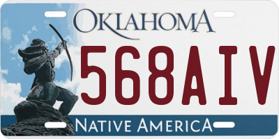 OK license plate 568AIV