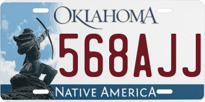 OK license plate 568AJJ