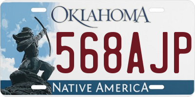 OK license plate 568AJP