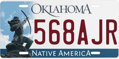 OK license plate 568AJR