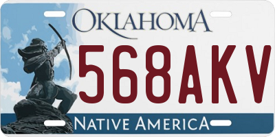 OK license plate 568AKV