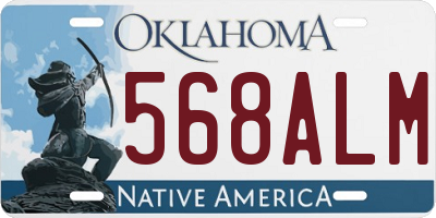 OK license plate 568ALM