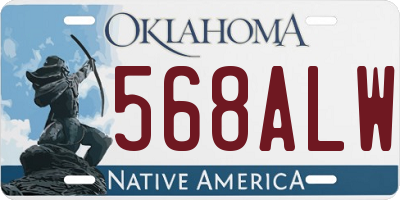 OK license plate 568ALW