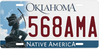 OK license plate 568AMA
