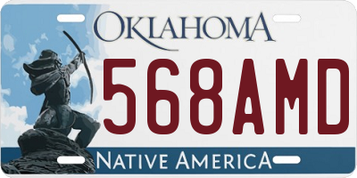 OK license plate 568AMD