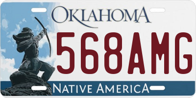 OK license plate 568AMG