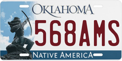 OK license plate 568AMS