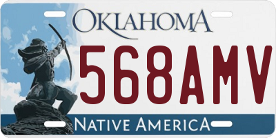 OK license plate 568AMV