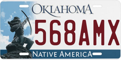OK license plate 568AMX