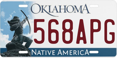 OK license plate 568APG