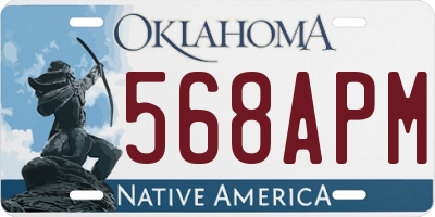 OK license plate 568APM