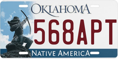 OK license plate 568APT