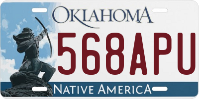 OK license plate 568APU