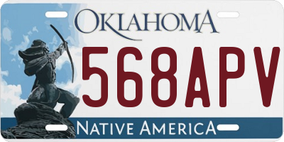OK license plate 568APV