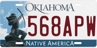 OK license plate 568APW