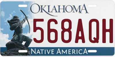 OK license plate 568AQH
