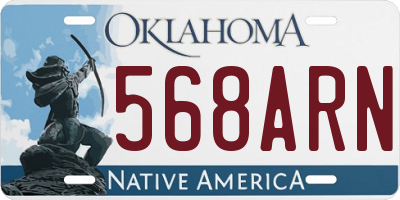 OK license plate 568ARN