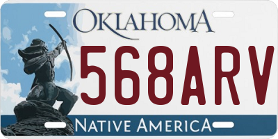 OK license plate 568ARV