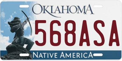 OK license plate 568ASA