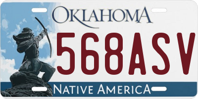 OK license plate 568ASV